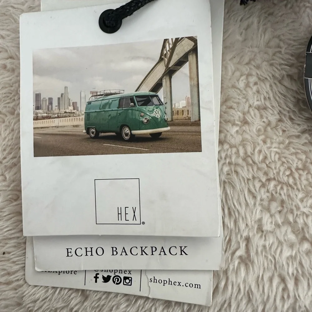 HEX Echo backpack water resistant with padded laptop tablet sleeve